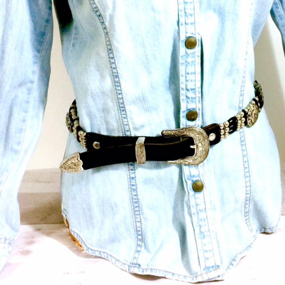 Western Native American Style Horn Bead Belt